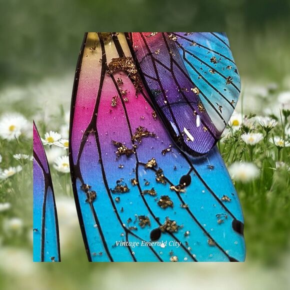 Fairy Butterfly Wings Handmade Earrings Fantasy Nature Magical Insect Witch Bug - Picture 9 of 12